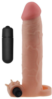 Насадка на пеніс з вібрацією Pleasure X-Tender Series Perfect for 5-6.5 inches Erect Penis колір тілесний (18911026000000000)
