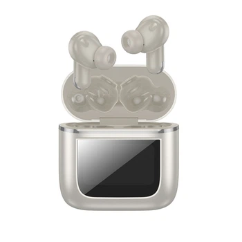 Бездротові навушники BOROFONE BW67 Gorgeous true wireless ANC+ENC noise reduction touch screen BT headset Champagne Gold (6941991115738)