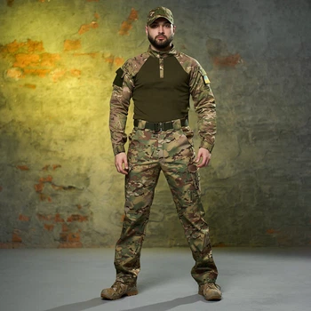 Мужской Комплект Убакс Ghost + Брюки Peak на флисе / Полевая Форма мультикам размер M