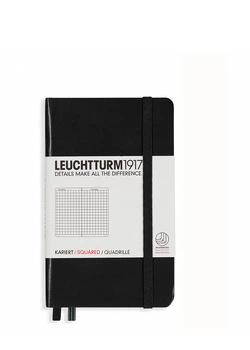 Блокнот Leuchtturm1917 Карманный, черный, клетка (318898)