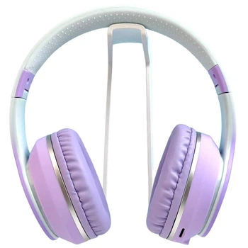 Бездротові накладні навушники JEQANG JH-BT611 Bluetooth 5.1 FM/MP3-плеєр з мікрофоном Purple