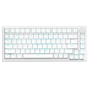 Клавиатура AJAZZ AK820 WHITE Игровая Проводная Механическая. Голубая Подсветка. С Поддержкой HOT-SWAP. Blue Switch