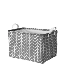 Кошик з кришкою HomyWay набір 3 шт сірий 38x26x24 см 1025