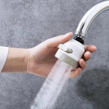 Аэратор, насадка на кран Water Saver New 360 с поворотным механизмом экономичный Белый