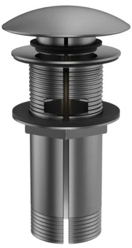 Донный клапан для раковины KOHLMAN CLICK-CLACK GRAPHITE с переливом