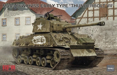 Збірна модель 1/35 Танк M4A3 Sherman 76W HVSS раннього типу "Thunderbolt VII" RFM RM-5092