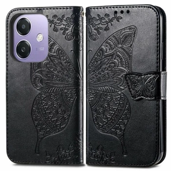 Чехол-книжка с рисунком UniCase Butterfly Pattern для OPPO A3x / A3 / A40m - Black