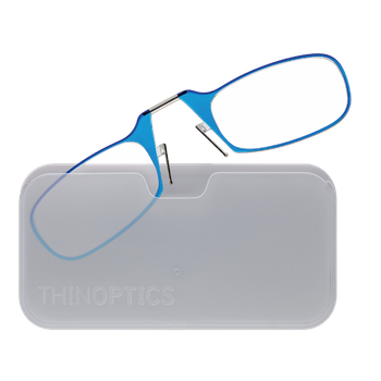 Очки Thinoptics +2.50. голубые + Чехол универсальный прозрачный (2.5BLUWUP)