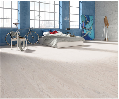 Паркетная доска Floor`360 Дуб ONE4HER FROSTY 3-полосная Лак