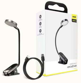 Настольная лампа с клипсой на аккумуляторе Baseus Mini Clip Lamp 1012