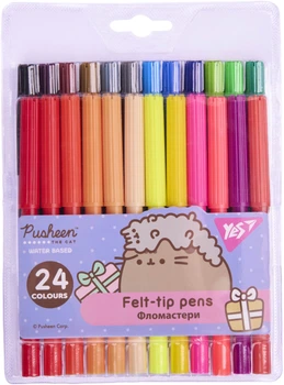 Фломастери YES Pusheen 24 кольори (650572) (5056574452214)