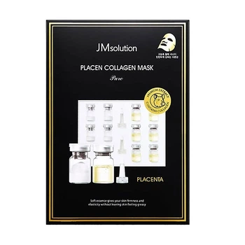 Тканинна маска для обличчя з протеїнами плаценти та колагеном — JMsolution Placen Collagen Mask Pure, 30 мл, 1 шт.