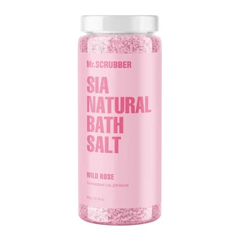 Парфюмерная соль для ванны Sia Natural Bath Salt Wild Rose Mr SCRUBBER, 600 г