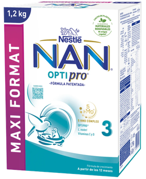 Mleko w proszku Nestle Powdered Growth Formula Nan Optipro 3 Of 1200 g (7613287424099)