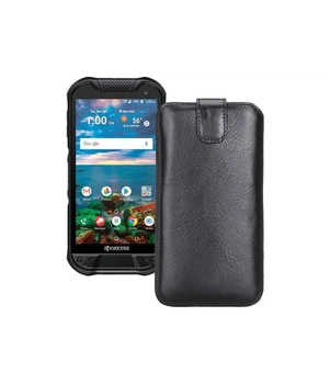 Витяжка з екошкіри для телефону Kyocera DuroForce Pro 2 Чорний