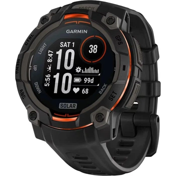 Смарт годинник Garmin Instinct 3 45mm Solar Black with Black Band (010-02934-00)