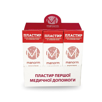 Набір пластирів Manorm на полімерній основі 19х72 мм 15 упаковок по 10 шт