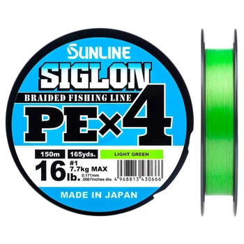 Шнур Sunline Siglon PE х4 150m (салат.) #0.4/0.108mm 6lb/2.9kg