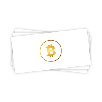 Конверт для денег "Биткоин", золотое тиснение