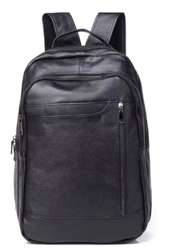 Шкіряний чоловічий рюкзак великий з натуральної шкіри чорний Tiding Bag чорний 28 х 42 х 18 см (631-MA-045)