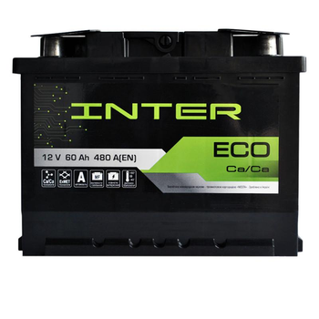 Автомобільний акумулятор INTER Eco 60Ah 480A