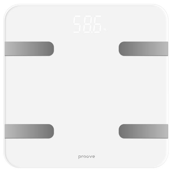 Підлогові Смарт-ваги для дому Proove Numbers з Bluetooth до 180 кг (SLBP00010002) White