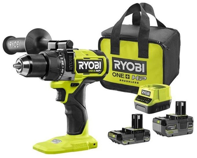 Шуруповерт-дрель ударный аккумуляторный RYOBI ONE+ HP RPD18X-242S 18В 1х2 А-ч 1х4 А-ч ЗУ 95Нм 500-2100 об/мин 1.3 кг сумка (5133005283)
