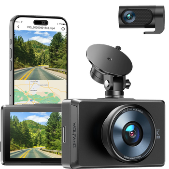 Видеорегистратор двойной WOLFANG WD01 / 4К / 170° / GPS / Wi-Fi Б/В