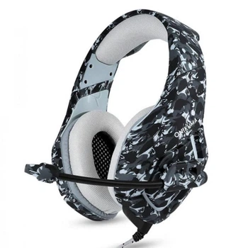 Проводные игровые наушники ONIKUMA Gaming K1-B, 3.5mm, 2.2m, Camouflage-Grey