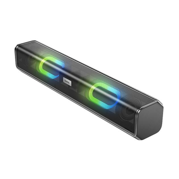 Беспроводная колонка Hoco BS49 со светомузыкой, IPX5, BT5.1, FM, TF, USB, AUX, TWS, 10W, 1800mAh, 2.5h, черная