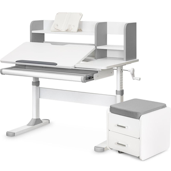 Комплект (S) Evo-Kids TH-330 Grey (парта + тумба) (арт. TH-330 + BD C3_GREY) Сірий