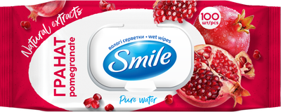 Серветка волога Smile Daily Гранат з клапаном 100 шт (42224940)