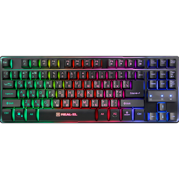 Клавіатура REAL-EL Gaming 8710 TKL Backlit Black (EL123100030) [128766]
