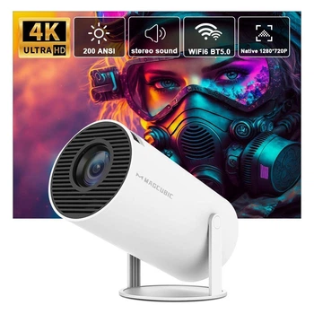 Проектор Magicube HY300 4K Android 11 smart tv Домашний Кинотеатр Transpeed