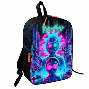 Рюкзак школьный детский 36х27см Рик и Морти "Rick and Morty" для мальчика (0951)