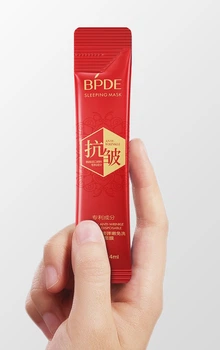 Ночная маска для лица bpde anti wrinkle sleeping mask с шафраном 1*4мл