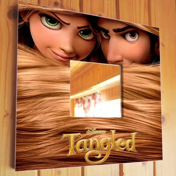 Декоративное зеркало "Мультфильм Запутанная история. Tangled" сувенир ребенку, фанатам Дисней, украшение детской комнаты, спальни