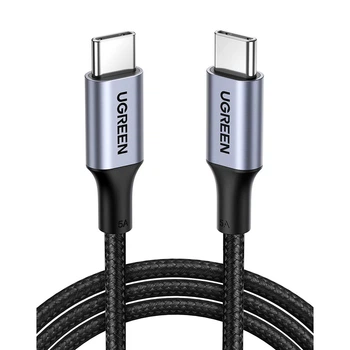 Кабель UGREEN US316 USB 2.0 Type-C MM 3 м 20V 5A 100W Alu Case with Braid Black (90120)