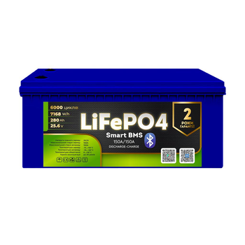 Аккумулятор LiFePO4 KOO 25,6V – 280 Ah (7168Wh) (BMS 150A/150А) Smart BT