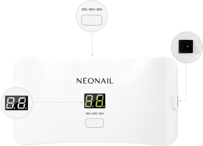 Лампа для манікюру Neonail Led Eco 12W/36 Белая (5903657800977)