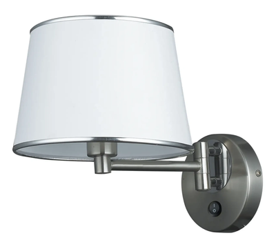 Бра Candellux IBIS 1x40w E14 метал текстиль хром
