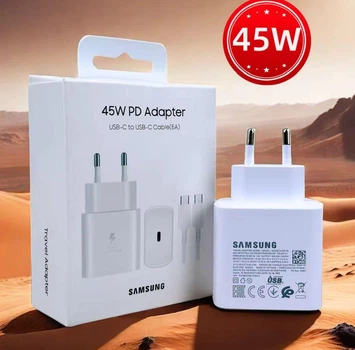 Сетевое зарядное устройство Samsung 45W EP-TA845 белый Поврежденная упаковка Уценка