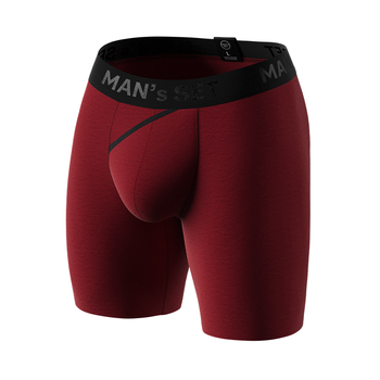 Трусы боксеры мужские хлопковые, Anatomic Long 2.0, Black Series, бордовые 3XL BST140-20