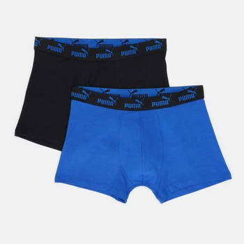 Набір трусів боксерів чоловічих бавовняних Puma Elements Men Basic Boxers 93875301 M 2 шт Black/Blue (8720245834711)