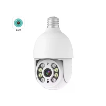 Камера лампа поворотная ICSee 4Mp 3,6mm WiFi TF пластик mic spk (0786)