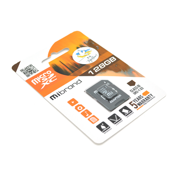 Карта памяти Mibrand microSDHC Class 10 UHS-I 128GB флешка флеш-накопитель для смартфонов и камер