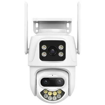 Камера поворотна ICSee 9Mp 2,8+(2,8+12)mm WiFi TF пластик mic spk (0901)