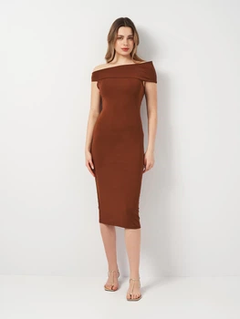Платье женское Zara 5039/466 S Коричневое (05039466700020)