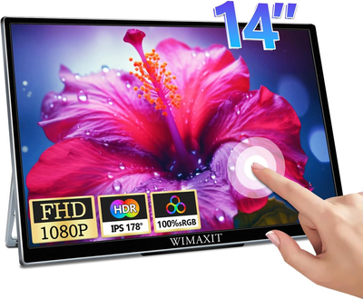 Монитор портативный 14" Wimaxit M1410CT Full HD IPS 60 Гц