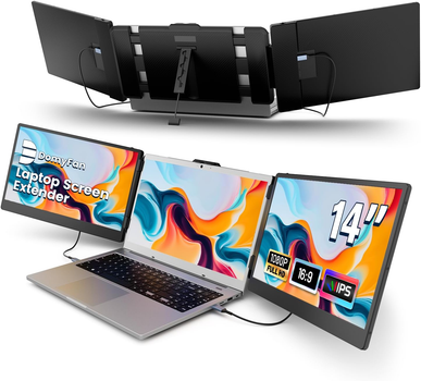 Монітор портативний 14" Domyfan S2 Full HD IPS 60 Гц Б/В